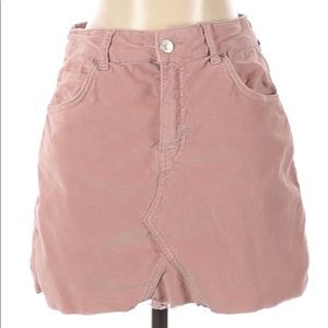 Topshop MOTO Pink Denim Skirt